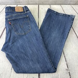 Levis 515 Jeans Womens 12 Blue Boot Cut Medium Wash‎ Denim Stretch